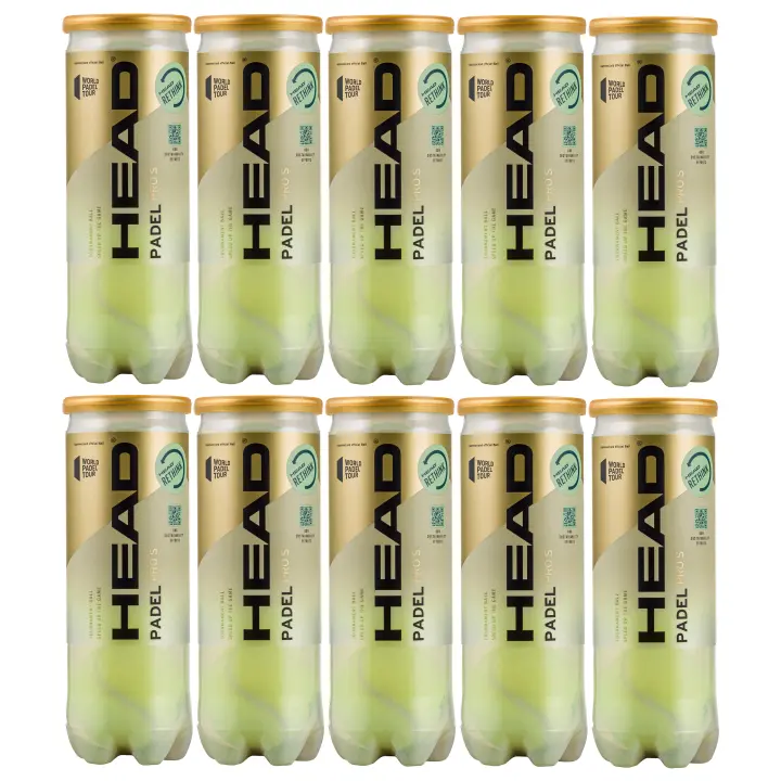 Head Padel PRO S (2023) - Lote Pack 10 Botes, 30 Pelotas Padel, Profesionales, Super Veloces, Homologadas, Máxima Calidad, Rendimiento - 1