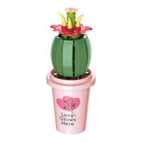 DIY MOC Vaso De Plantas Potted Vaso De Suculentas Y Cactus Gypsophila Montaña Loto Decoración De Bloques De Construcción Modelo Kit De Bloques De Plástico ABS Para Jóvenes Y Adultos - details 13