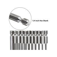 Juego De Destornilladores Magnéticos Torx Extra Largo 100/50mm Seguridad Anti-Robo Punta De Estrella Para Herramienta Rotativa Material De Alta Carbono - details 5