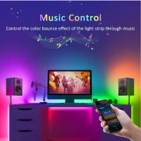Tira De Luces LED WS2811 RGBIC Con Control Remoto Bluetooth Para Carreras De Caballos 5M 10M 20M 25M DC 24V Color Soñado SMD No Impermeable Para Sala De Estar - details 12
