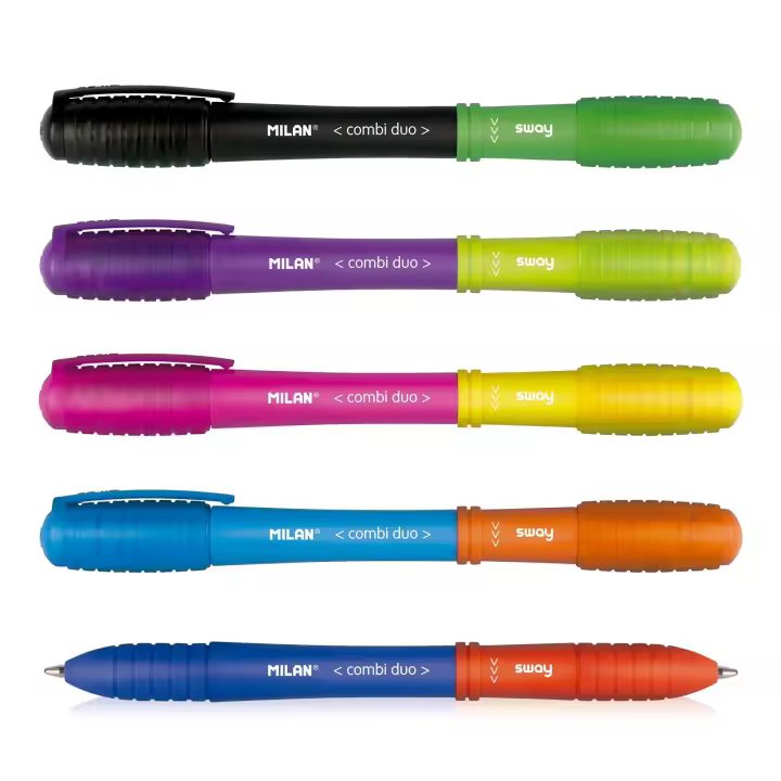 MILAN SWAY Duo - Pack de 5 Bolígrafos Bicolor Combinables de Punta de Bola. Surtidos - 1