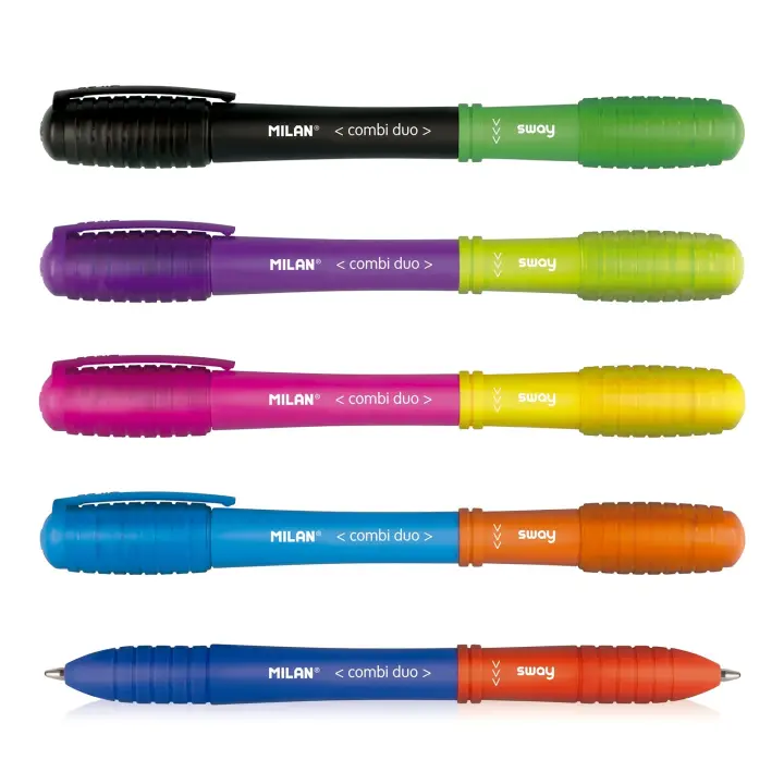 MILAN SWAY Duo - Pack de 5 Bolígrafos Bicolor Combinables de Punta de Bola. Surtidos - 1