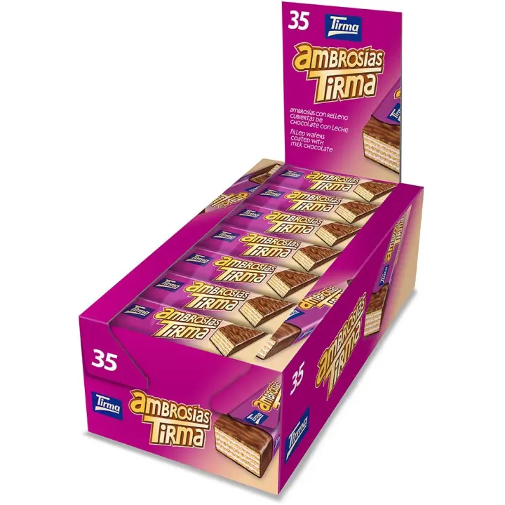 Ambrosia Chocolate con leche Tirma, caja 35 unidades. 8410085420105 - 1