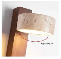 Lámpara De Pared De Estilo Japonés Con Interruptor De Tiraje Luz LED Rotable Madera Nogal Suave Para Dormitorio Y Sala - details 8