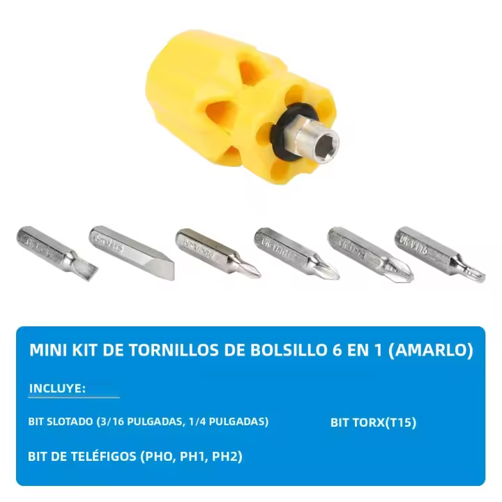 Mini Destornillador Portátil De Plástico Transparente Con Mango Herramienta De Reparación De Coches Precisión Con Cabezas Phillips Torx Y Clavija - 1