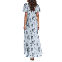Vestido Largo Elegante Con Cuello En V Para Mujer Traje De Boda De Noche Fiesta Vestido De Fiesta Manga Corta Adecuado Para Primavera Verano Otoño - details 42
