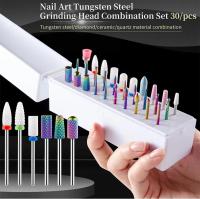30Pcs Bits De Uñas Para Broca De Uñas Cerámica Diamante Cutícula Efile Carburo Eliminador Para Manicura Y Pedicura De Acrílico Gel En Salón O Hogar - details 8