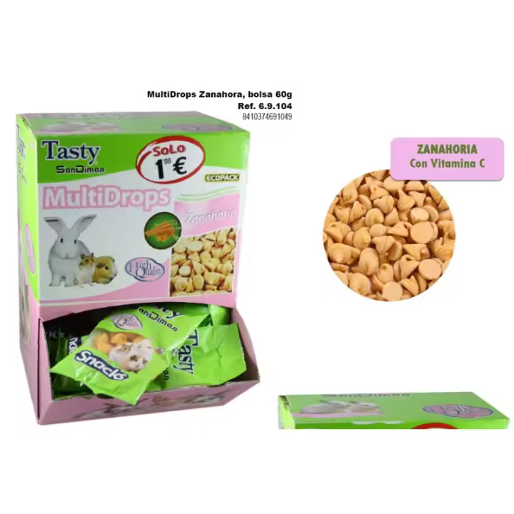 San Dimas - MULTIDROPS ZANAHORIA 60GRX 40 BOLSAS - 1