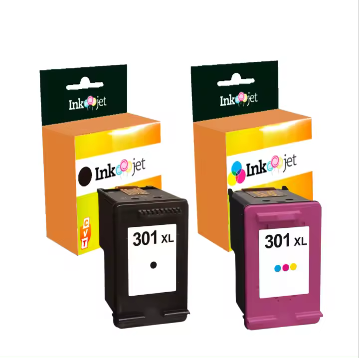 Cartuchos de Tinta HP 301XL Negro y Tricolor Compatibles - Alta Calidad - 1