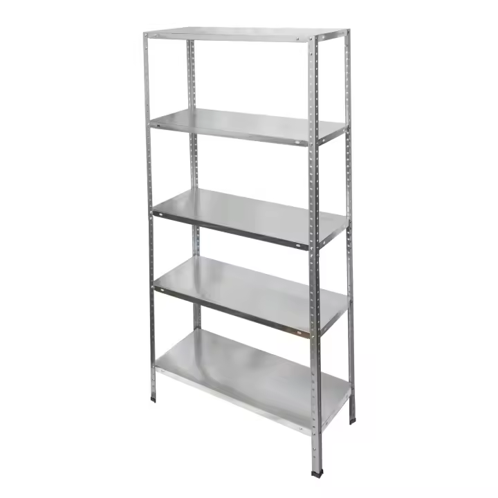 Estanteria Acero Galvanizado con 5 Baldas 150x75x30 cm. Baldas ajustables. Peso maximo 150 Kg. - 1