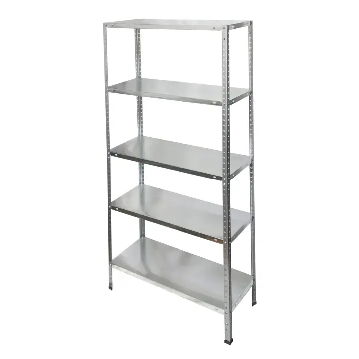 Estanteria Acero Galvanizado con 5 Baldas 150x75x30 cm. Baldas ajustables. Peso maximo 150 Kg. - 1