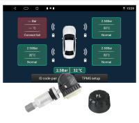 Sistema De Monitoreo De Presión De Neumáticos USB Para Android Con Alarma Y Pantalla Internos Sensores 4-5 Para Coche Navegación Radio - details 11