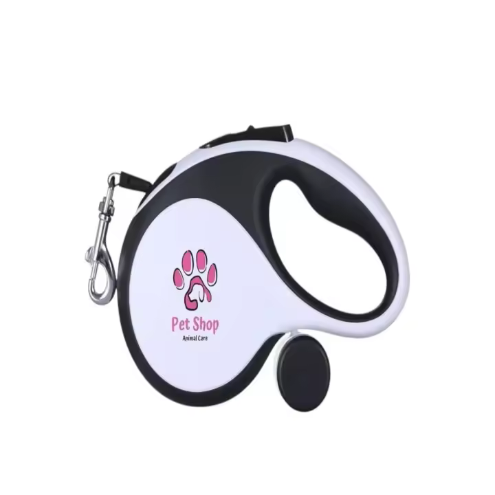 Correa Extensible para Perro 5 Metros Talla L - PET SHOP ANIMAL CARE, Diseño Minimalista, Mango Antideslizante, Frenado Fácil, Incluye Dispensador de Bolsas, Resistente y Duradera - 1