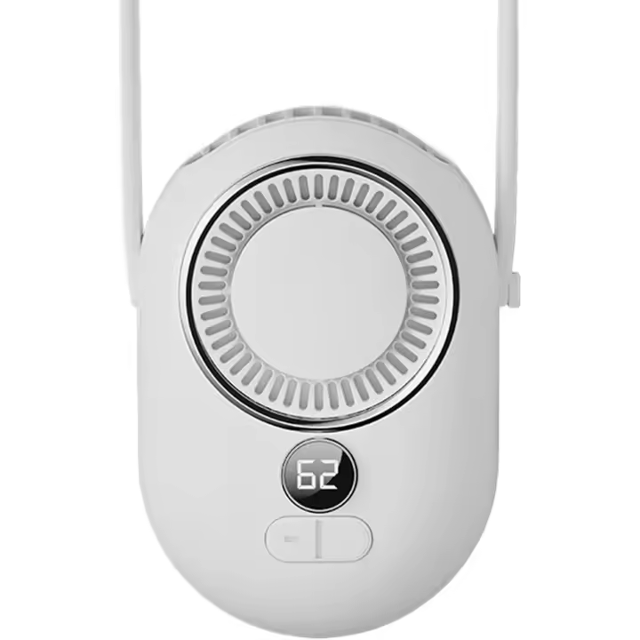 Ventilador de cuello, recargable de 3 velocidades portátil, refrigerador ligero para viajes al aire libre playa picnic - 1