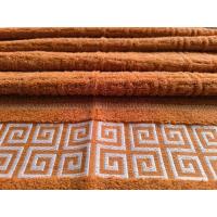 Juego de Toallas de Algodón Portugués 100% - Alta Absorción 600g/m2 - Set de 3 Piezas - Grego Teja - details 2