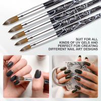 Cepillo De Uñas De Acrílico Shine Chance Puro Kolinsky Oval Para Extensión De Uñas Profesional Material De Cerdas De Kolinsky Origen China - details 0