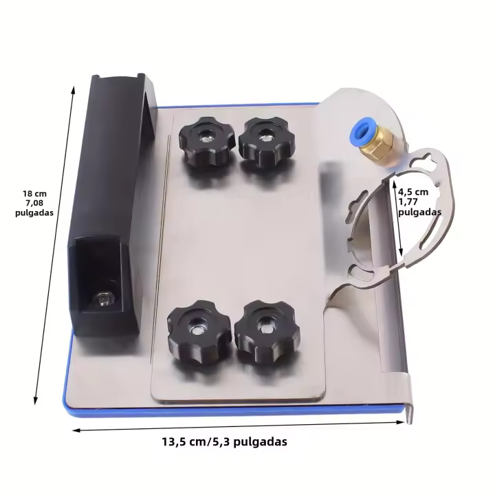 Soporte De Torno Para Azafata De 45° Corte De Acero Inoxidable Portátil Adhesivo Para Torno Eliminación De Polvo Herramienta De Carpintería - 1