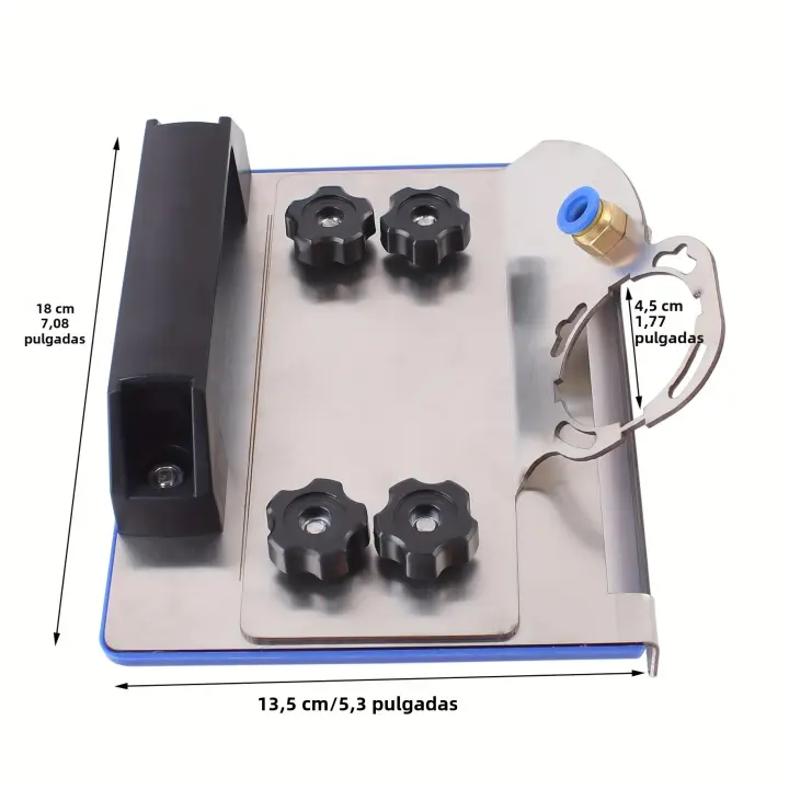 Soporte De Torno Para Azafata De 45° Corte De Acero Inoxidable Portátil Adhesivo Para Torno Eliminación De Polvo Herramienta De Carpintería - 1