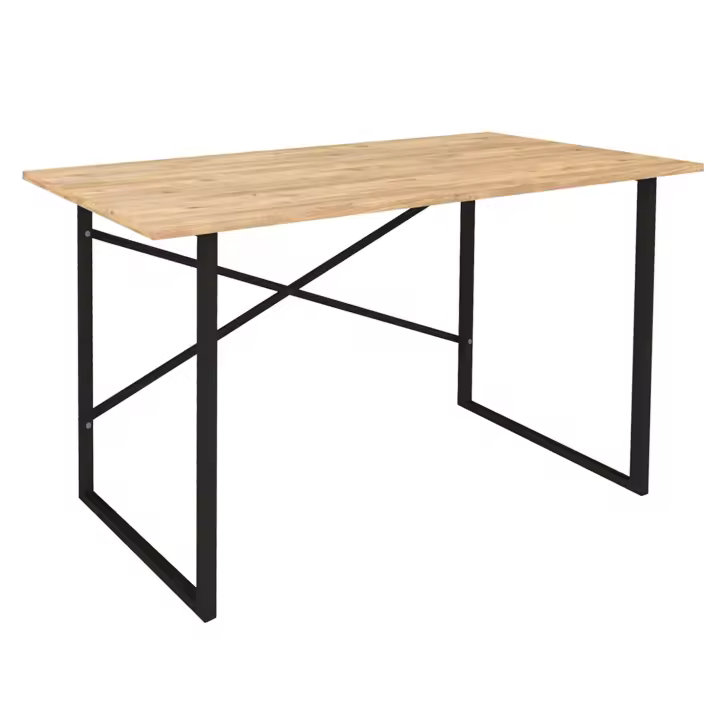 Mesa Escritorio Rus Industrial Roble y Negro 120 cm - 1