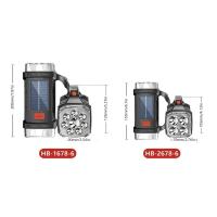 Lámpara Portátil Recargable Con 8/4 LED FuerteLinterna Solar USB Con COB Para Camping Y Exteriores Incluye Batería Recargable - details 2