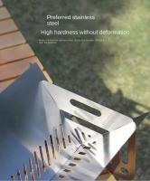 Parrilla De Camping BBQ De Acero Inoxidable Plegable Para Exterior Estilo De Cocina Al Aire Libre Stove De Carbón Material De Madera - details 13