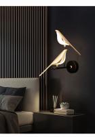Lámpara De Pared LED Nórdica Con Pájaro Dorado Rotatable Para Sala De Estar Barra Lámpara De Noche Para Cama Moderna Instalación En Pared Material De Hierro Y Aluminio Fuente De Luz LED - details 4