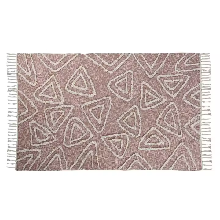Alfombra DKD Home Decor Rosa Terracota Blanco Flecos Urbano (120 x 180 x 1 cm) - 1