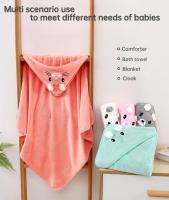 Toalla De Baño Para Bebé Con Capucha Suave Y Absorbente De Velours Coral Cálida Y Suave Ropa De Cama Para Niños Recién Nacidos Niño Y Niña - details 8
