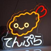 Signo De Neón Tempura Para Decoración De Pared Luz LED Japonesa Para Negocios Iluminación Para Casa Barra Cocina Restaurante - details 1