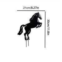 Palos De Jardín De Metal En Silueta De Caballo Regalo Perfecto Para Amantes De Los Caballos Arte Decorativo Para El Jardín Ornamentos Para Jardín Para Hombres Y Mujeres - details 1