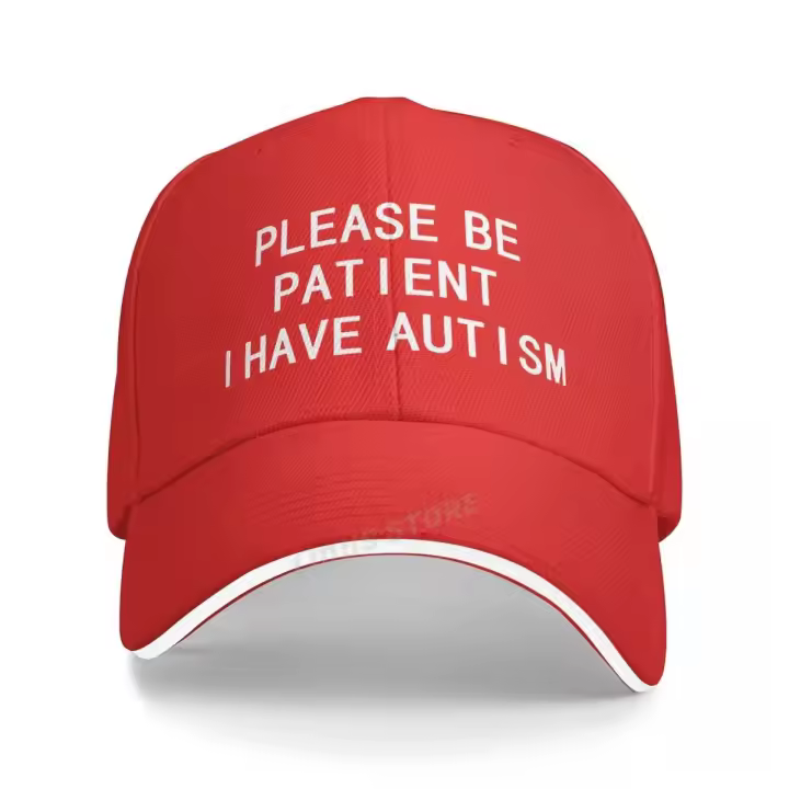 Bolera Ajustable Con Estampado De Letras Para Pacientes Con Autismo Protección Solar Unisex Sombrero De Baseball Snapback - 1
