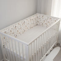 LALA - Ropa de Cama para Cuna de Bebe, Valla anticolisión, Algodón Puro, Pequeño Hongo, Conejo, 30x30x6, Pieza Entra, Lavado. - details 3