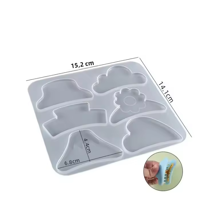 Molde De Silicona Para Pinzas De Cabello Clavos Geométricos De Metal Para DIY Joyería Y Artesanías Hechas Por Mujeres - 1