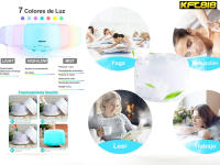 Humididiador ultrasónico de Aromatherapy With Mando a Distancia Y Luz LED para promotor El Sueño y humidificador El Aire - details 1