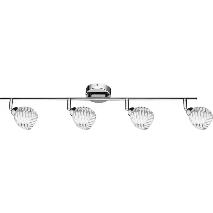 Lámpara de Techo Wave, Metal, Plata, 55,5x8x12,5 cm - 1