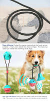 Juguete Interactivo Para Perros Grandes Bola Con Cordón De Ventosa Alimentador Lento Para Masticar Y Limpiar Dientes Para Golden Retriever Y Otros Grandes Mascotas - details 5