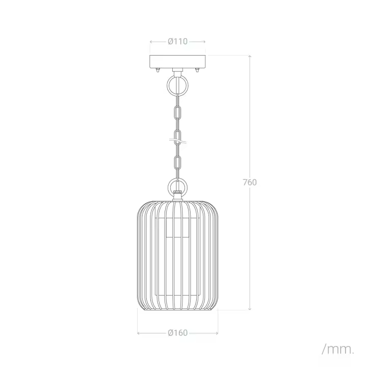 Ledkia Lámpara Colgante Exterior Acero Inoxidable Dadawa Negro - 1