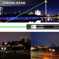 Pointeur laser vert puissant 10000m 532nm laser vert haute puissance pointeur laser, lumire verte gypsophile usb lampe de poche pointeur laser pointeu - details 2