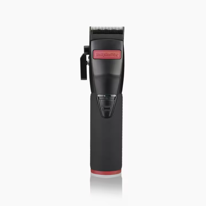 BabyLiss Pro Máquina Boost+ Black Matt Clipper - Máquina de Corte Inalámbrica - Color Negro y Rojo - FX8700RBPE - Cortapelos Profesional - Cuchillas Ajustables DLC Fade de 45mm - 1