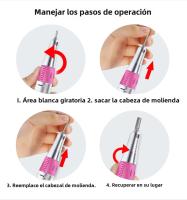 Máquina De Manicura Eléctrica Profesional 35000RPM Con Kit De Linterna Y Broca Portátil Para Sala De Uñas Y Pulidora De Uñas - details 21