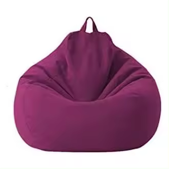 Lazy Sofa Bag Funda para sofá reclinable Fundas de tela para sillones Fundas para sillas sin relleno Asiento Puf Puff Tatami Muebles de sala (púrpura, 70 x 80 cm) - 1