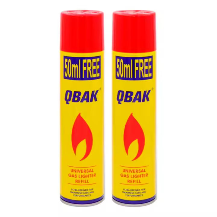 Pack de 2/4/12 unidades de Gas para Mecheros con 5 Adaptadores para Recargar Encendedores y Mecheros | Capacidad: 300 ml | Recargue los mecheros de un modo económico y fácil de utilizar | RevolutionLine - 1