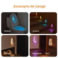 Luz De Noche Para Inodoro Con Sensor De Movimiento RGB 7 Colores Cambiantes Luz LED Recargable Para Decoración De Baño - details 5