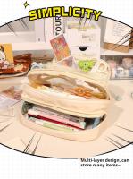 Bolsa De Almacenamiento Minimalista De Gran Capacidad Estudiante Estuche De Lápices Maquillaje Herramientas Digitales Bolsa De Estación De Suministros De Oficina - details 4