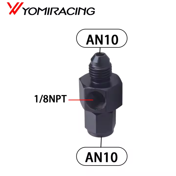 Adaptador De Conexión Giratorio an Para Medidor De Aceite Sensor Puerto Lateral Fitting De Flujo De Aluminio AN4 AN6 AN8 AN10 AN12-1/8 NPT - 1