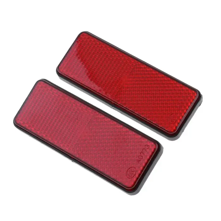 2pcs Reflejadores Rectangulares Para Motocicleta ATV Scooter Moped 4 Wheelers Accesorios Exteriores De Reflejo Exterior - 1