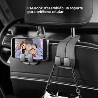 Gancho Doble Para Asiento De Coche Personalizado Gancho De Cuero Para Asiento De Coche Gancho Metálico Para Interior De Vehículos Herramientas De Coche - details 2