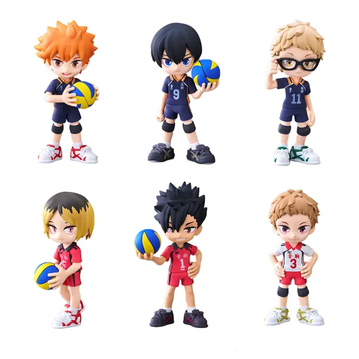 6 PCS Figuras De Acción Q Version Junior Voleibol 7.5cm Shoyo Hinata Sugawara Koushi Haikyu!! PVC Juguete Para Adolescentes - 1