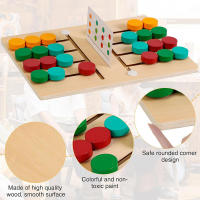 Juego Educativo De Montessori Tablero De Puzzle De Madera Colorido Juguete Sensorial De Alineación De Colores Para Niños Actividad De Preescolar Para Bebés - details 3
