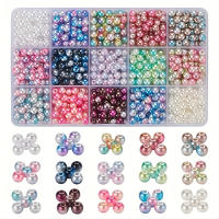 Juego De Perlas Imitación Gradiente De Sirena Con 15 Celdas Set De Alrededor De 900 Piezas Para Fabricación De Joyas - details 0
